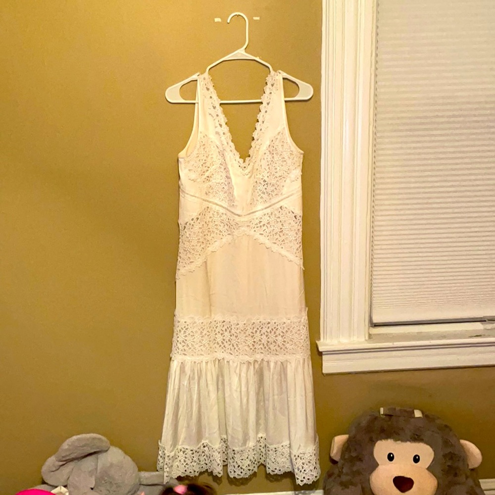 MIDI white long dress